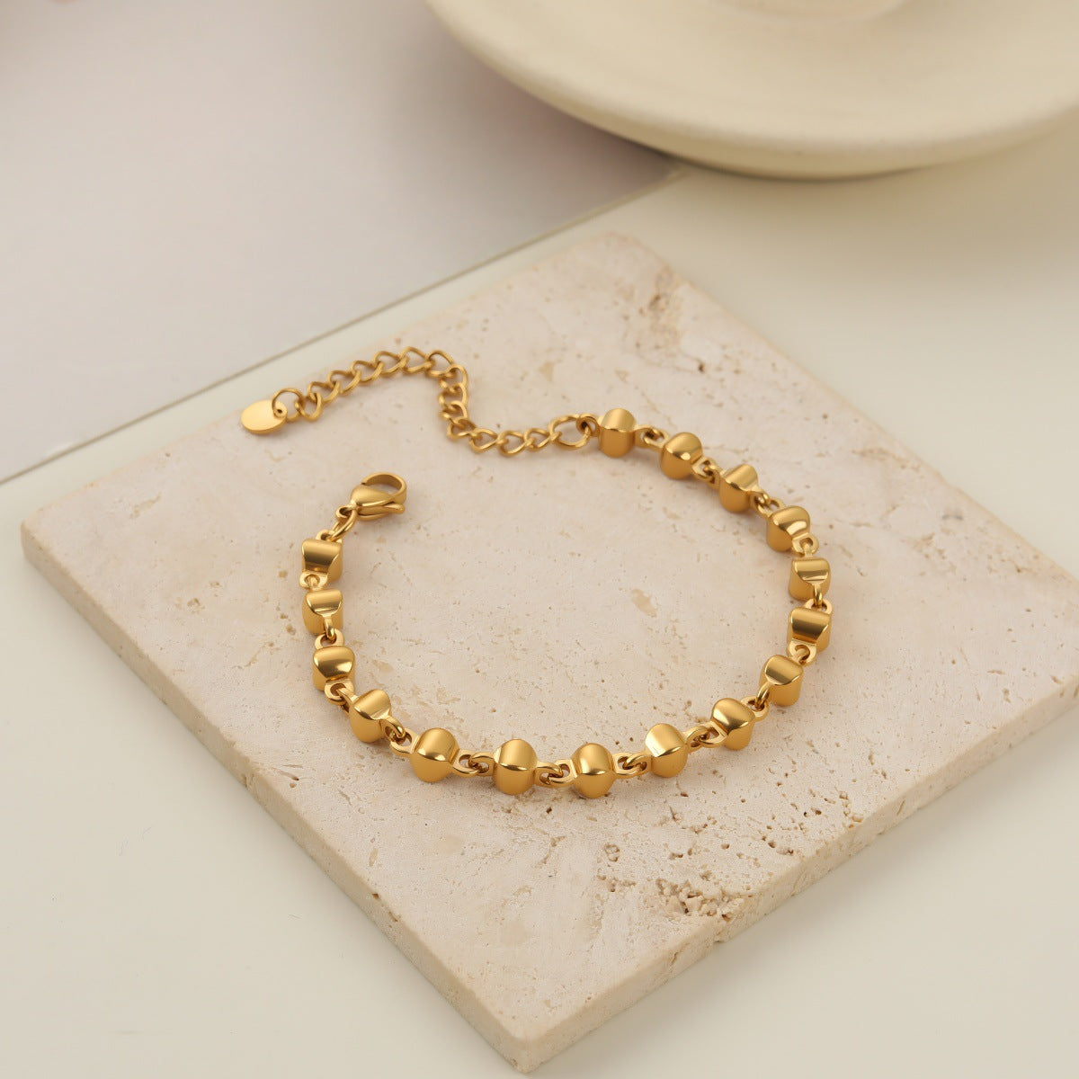 Stainless Steel Gold-plated Chain Series Female Advanced Jewelry Set