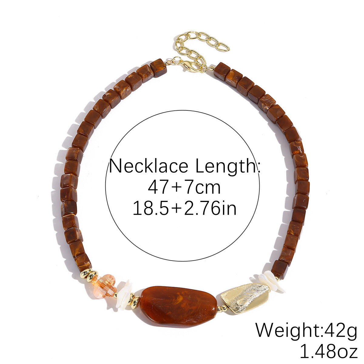 Acrylic Bead Bohemian Crystal Niche High-grade Necklace
