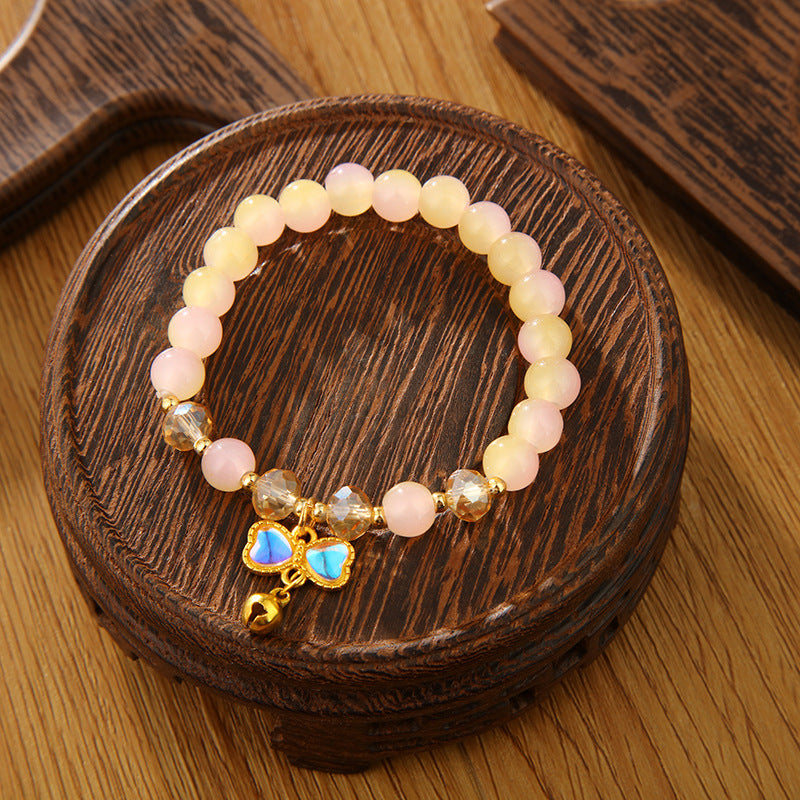 Style Colorful Female String Imitation Jade Material Bracelets