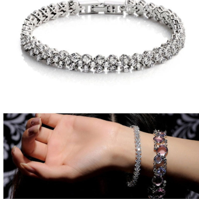 Roman Female Zircon Crystal Nice Luxury Fashion Bracelet