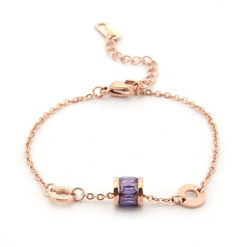 Bracelets en or rose de conception avancée Girlfriends Life