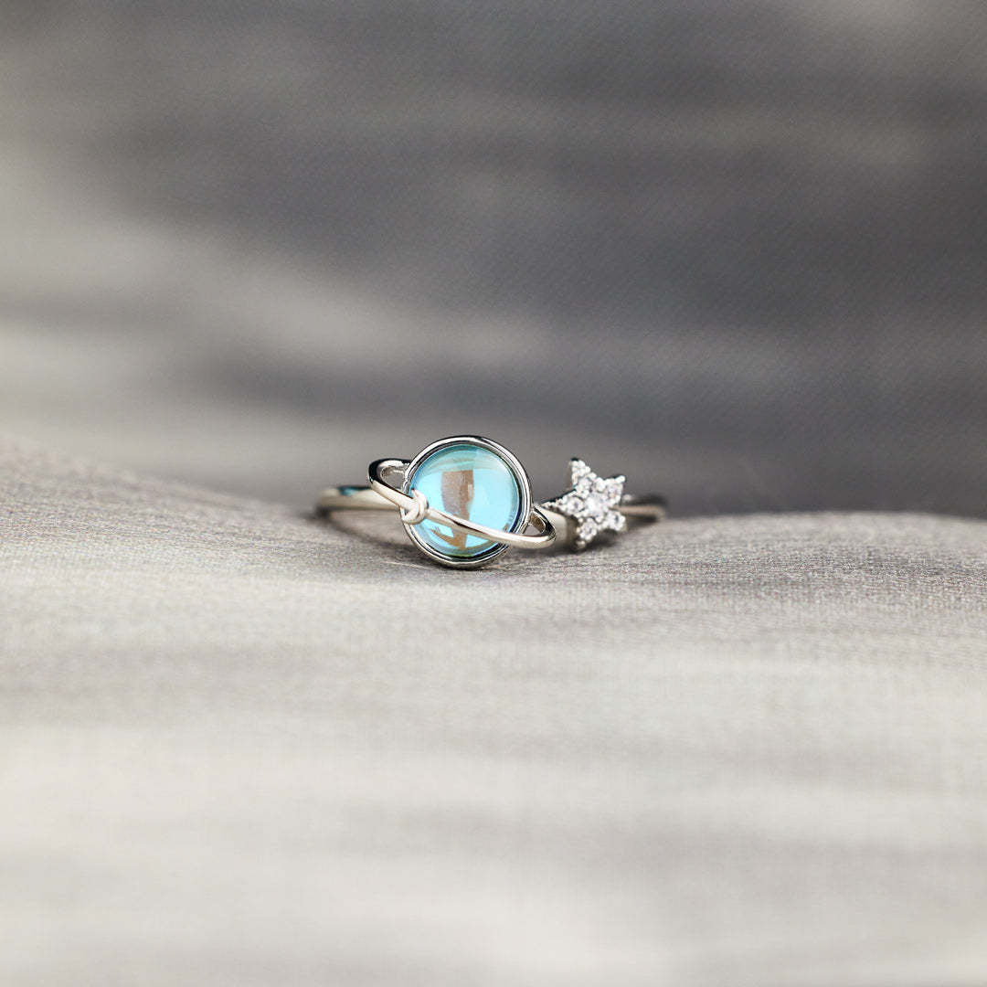 Fingertip Star Moon Earth Female Simple Ring