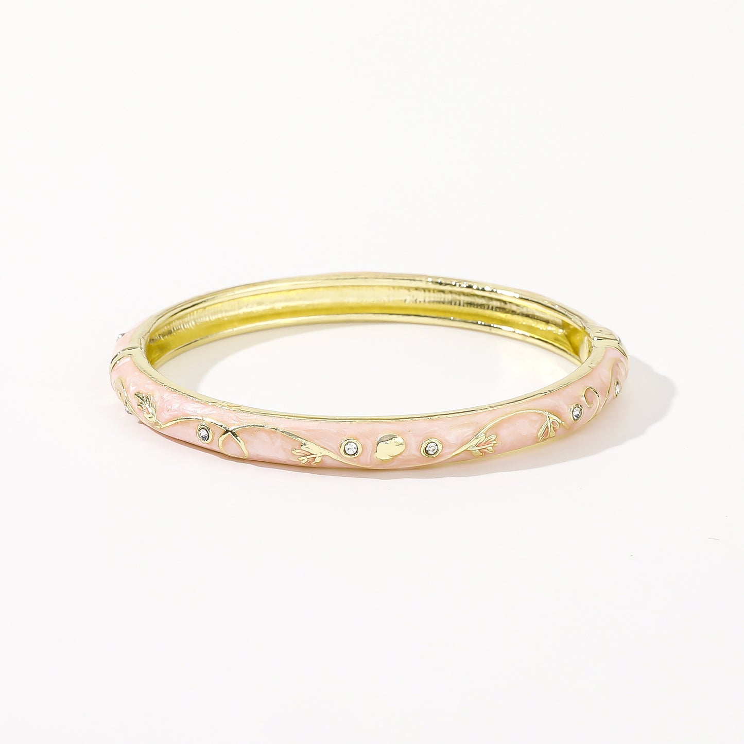 Alloy Open Drop Oil Enamel Small Flower Ethnic Style Tourist Bracelet