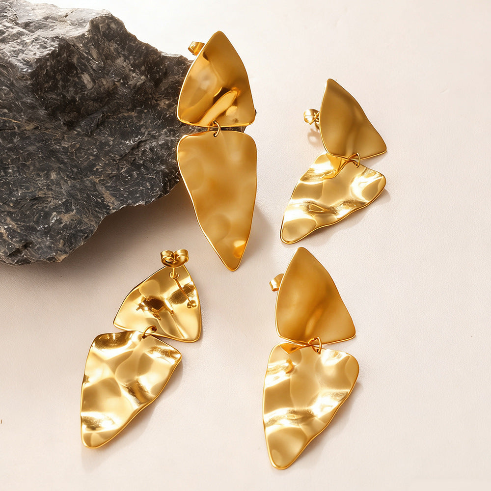 Irregular Geometric Metal Stitching Suite Style Light Luxury Necklaces