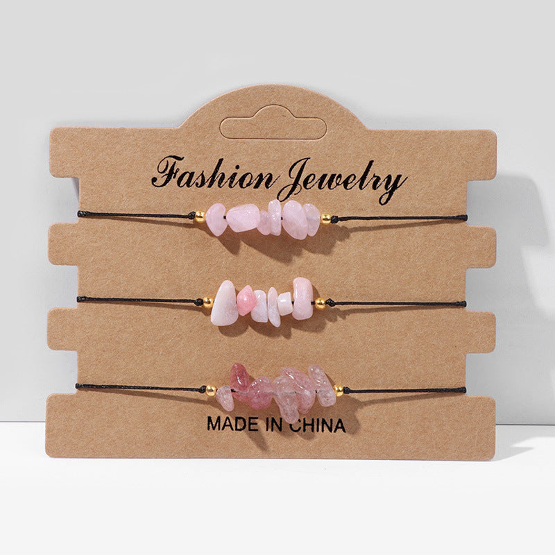 Natural Crystal Gravel Female Irregular Rough Stone Bracelet