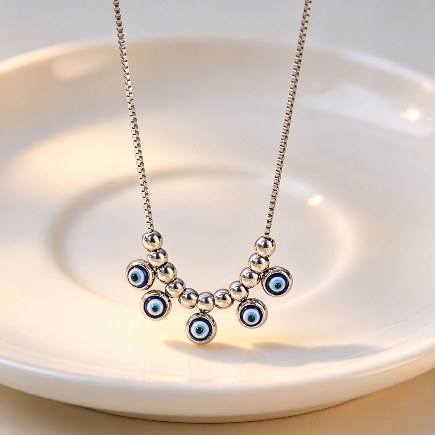 Steel Diamond Tassel Simple Niche Daily Versatile Twin Necklace