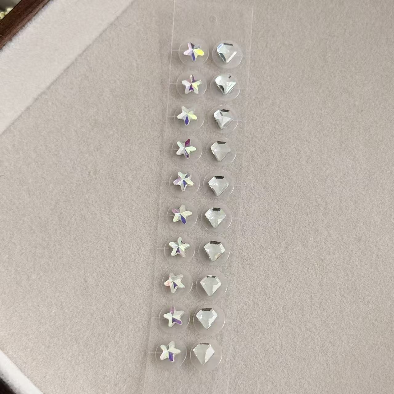 Transparent Crystal Auricular Point Sticker Beauty V-shaped Face Ear Clip