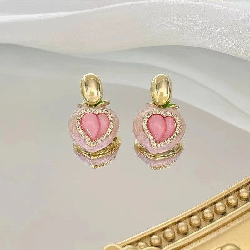 Women's Summer Super Match Mori Style Colorful Crystals Butterfly Long For Stud Earrings
