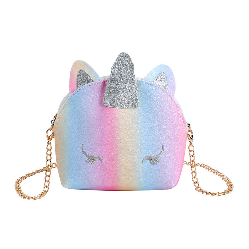 Color Box Unicorn Shoulder Bag Cartoon Jewelry Set