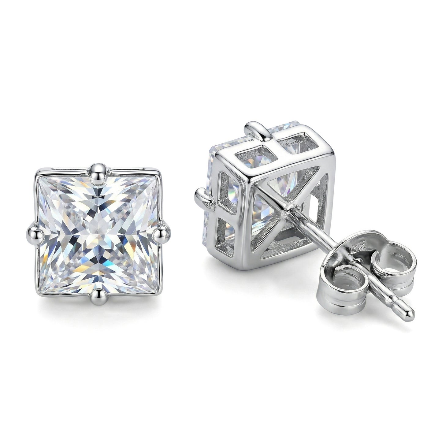 Women's & Men's Material Finely Inlaid Niche High Sense Basic Stud Earrings