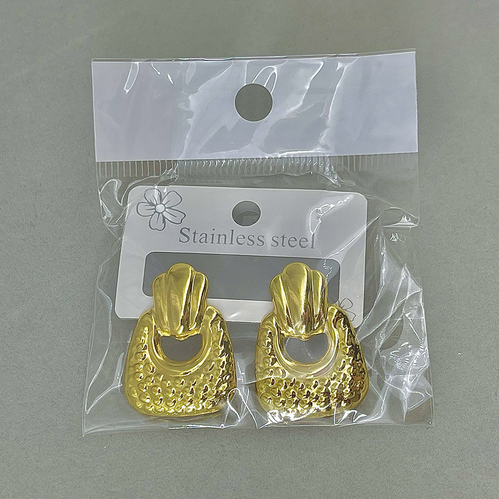 High-grade Fashionable Personalized Starfish Geometric Heart Shape Stud Earrings