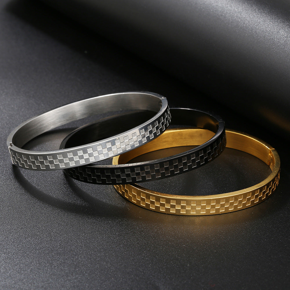 Men's Titanium Steel Personalized Open Fashion Stainless Bracelets