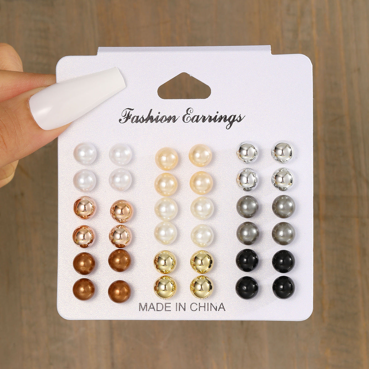 Pattern Ear One Card Commuter Imitation Stud Earrings