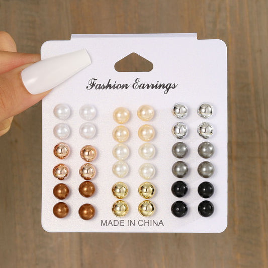 Pattern Ear One Card Commuter Imitation Stud Earrings