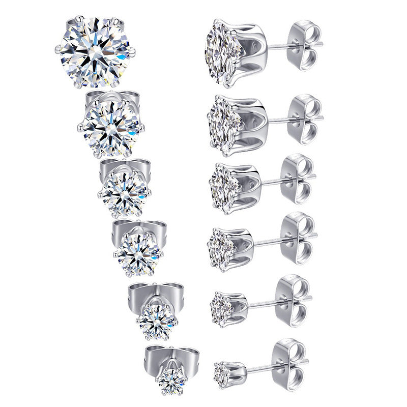 Stylish Charming Zircon Lady Temperament Summer Stud Earrings