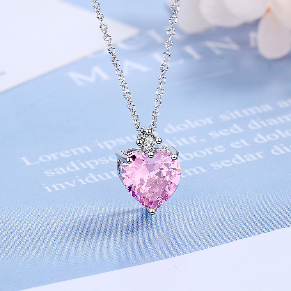 Style Simple Fashion Heart-shaped Pendant Summer Small Short Sweet Necklaces