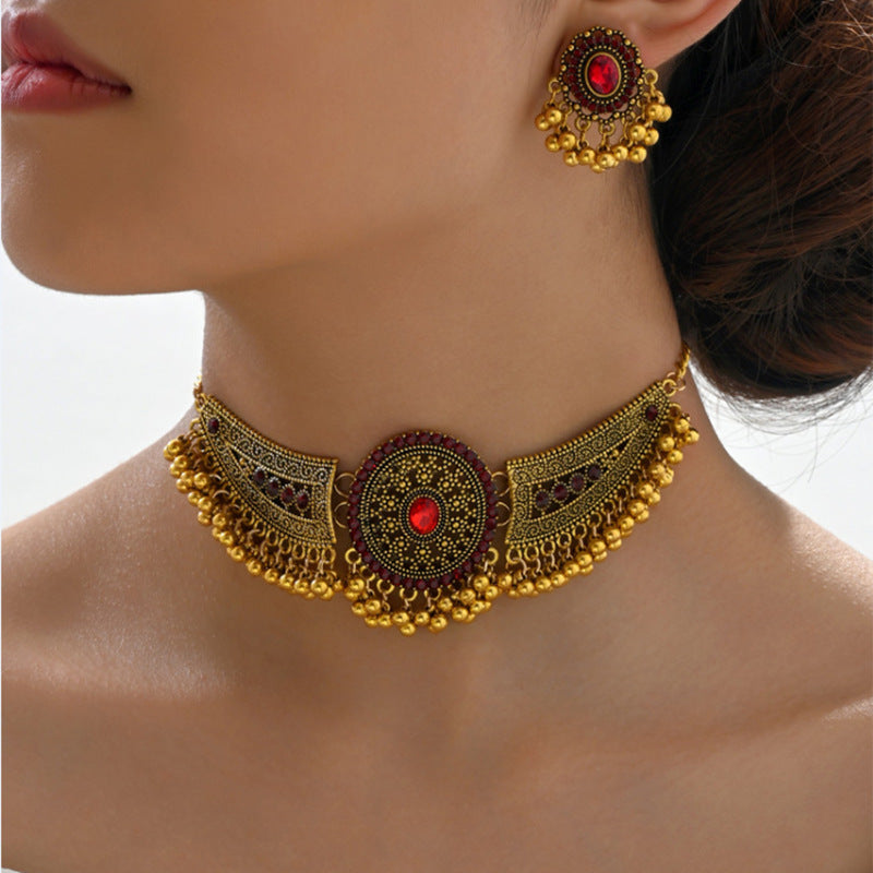 Indian Ethnic Style Vintage Gemstone Beads 2 Necklaces
