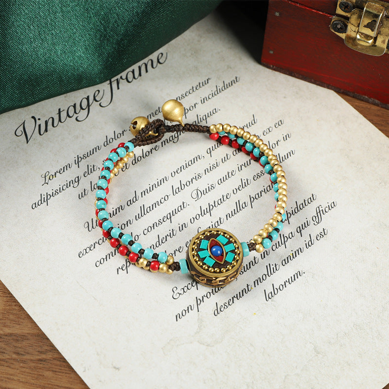 Women's Vintage Ethnic Style Unique Bell Carrying Bracelets