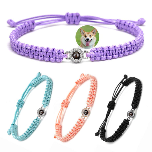 Women's & Men's & Sunflower Projection Wrist Chain Customized Color Bracelets