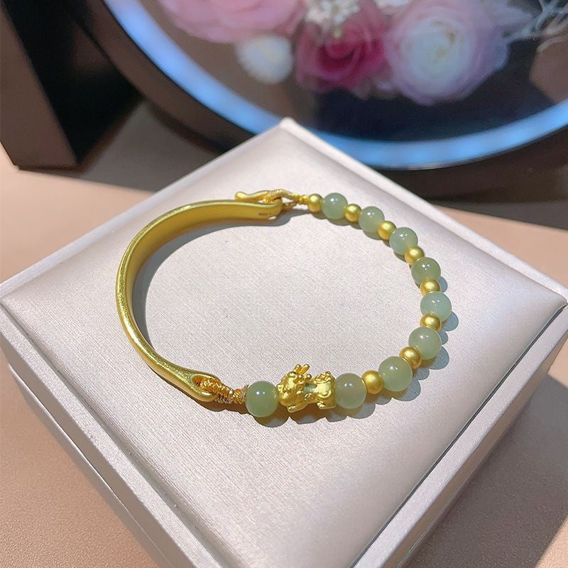 Jade Longevity Lock Pink Crystal Safety Such The With Secret Bracelet