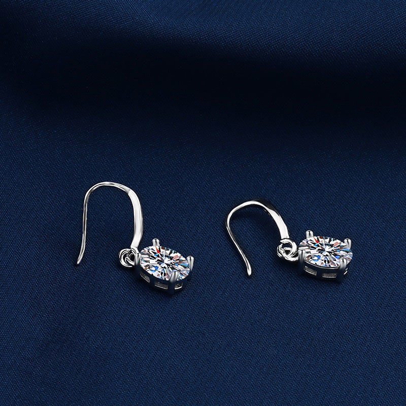 Simple Temperament Inlaid Zircon Niche Ornament Earrings