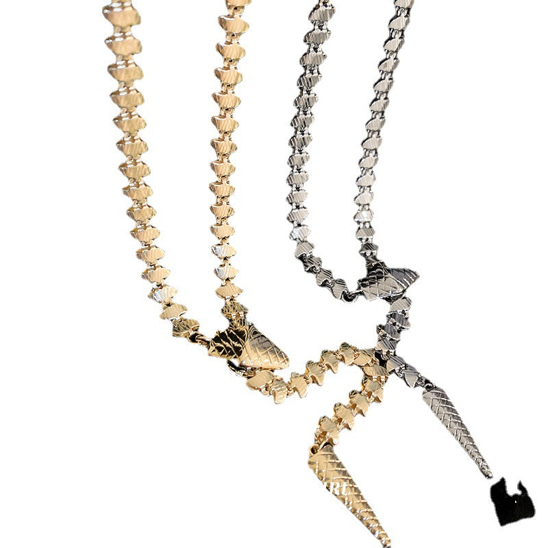 Snake-shaped Metal Light Luxury And Simplicity Necklaces