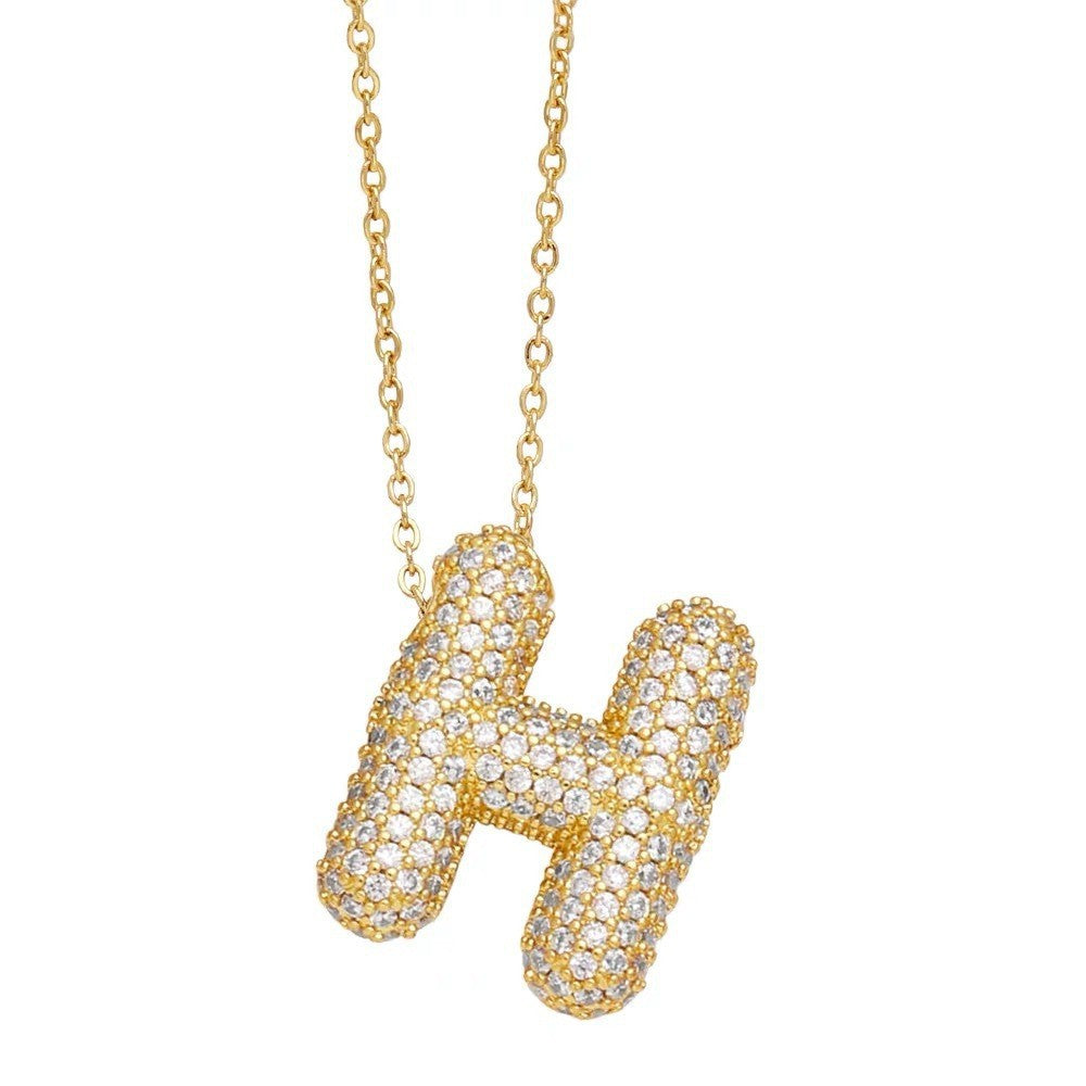 Bubble Balloon Letter English Female Graceful Pendants
