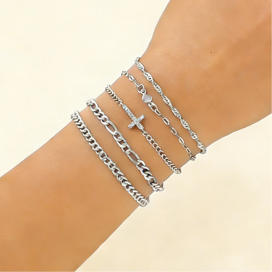 Durable Women's Chain Layered Retro Simple Bracelet
