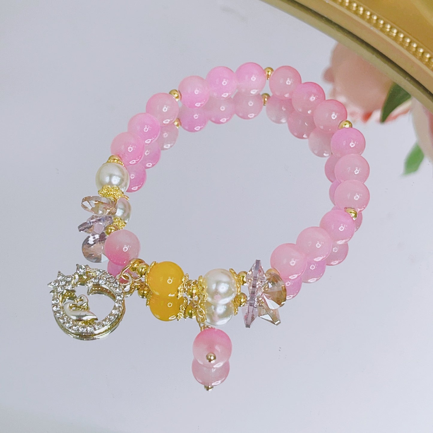 Bracelets de papeterie de décrochage perlés simples et mignons pour femmes