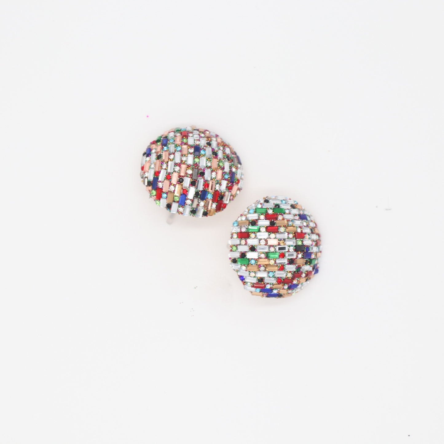 Circle Metal Button Ear Elegant Generous Earrings