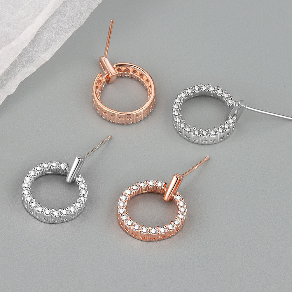 Korean Temperamental And Personalized Round Micro Earrings