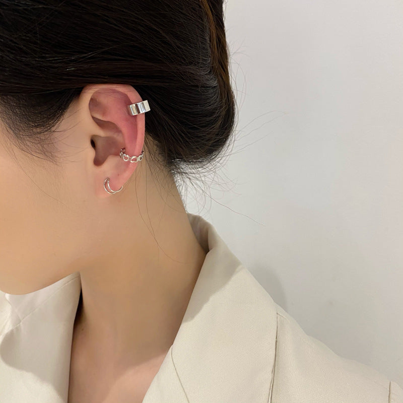 Simple Hollow Dignified Clips Without Pierced Ear Clip