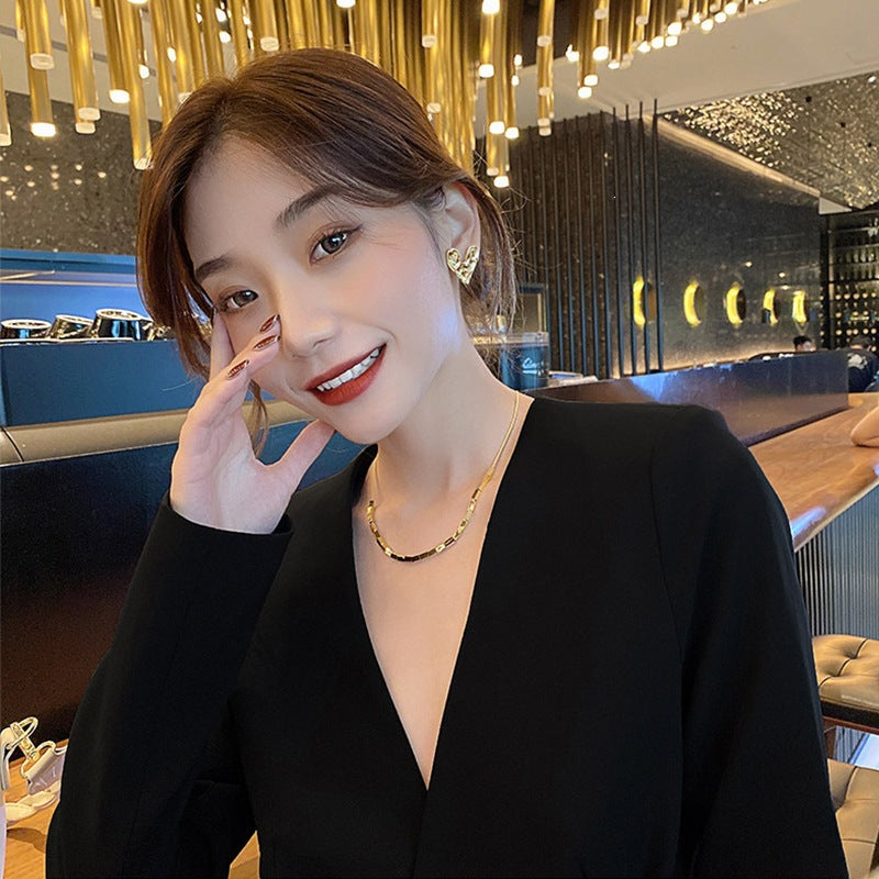 Women's Titanium Steel Personalized Cold Style Simple Necklace