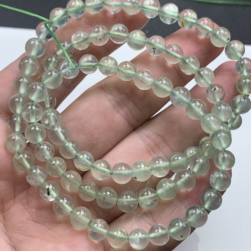 Natural Prehnite Three-ring Green Cali Crystal Bracelets