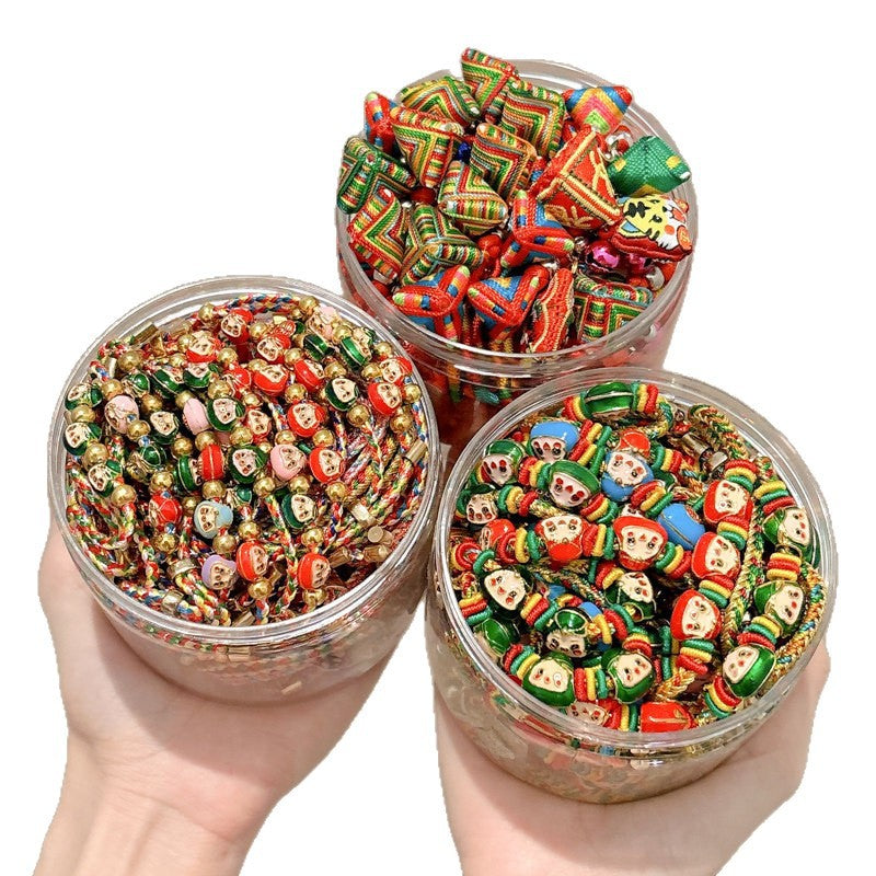 Children's Dragon Boat Festival Colorful Rope Small Hand-woven Line Carrying Strap Bracelet