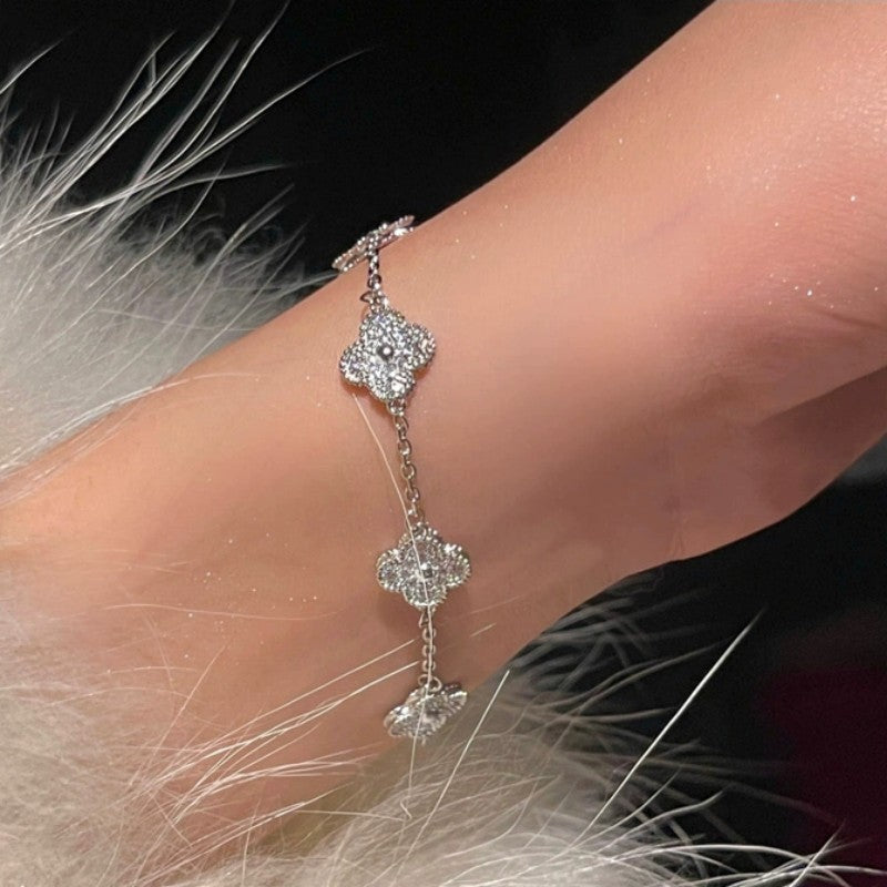 And Simple Personality Trendy Flower Full Diamond Light Bracelets