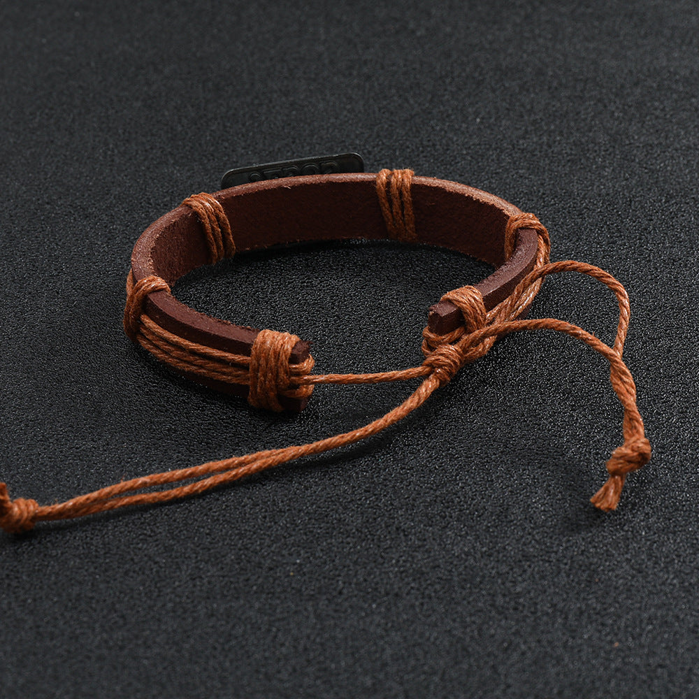 Popular Ornament Hand-woven Alloy Hemp Rope Bracelets