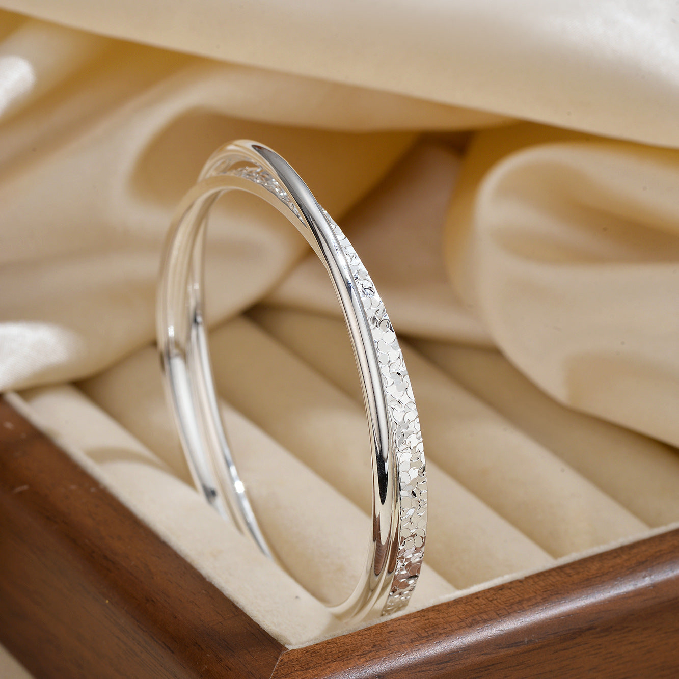 Ice Female Solid Closed Sier Plated Lover Girlfriend Gift Light Rings