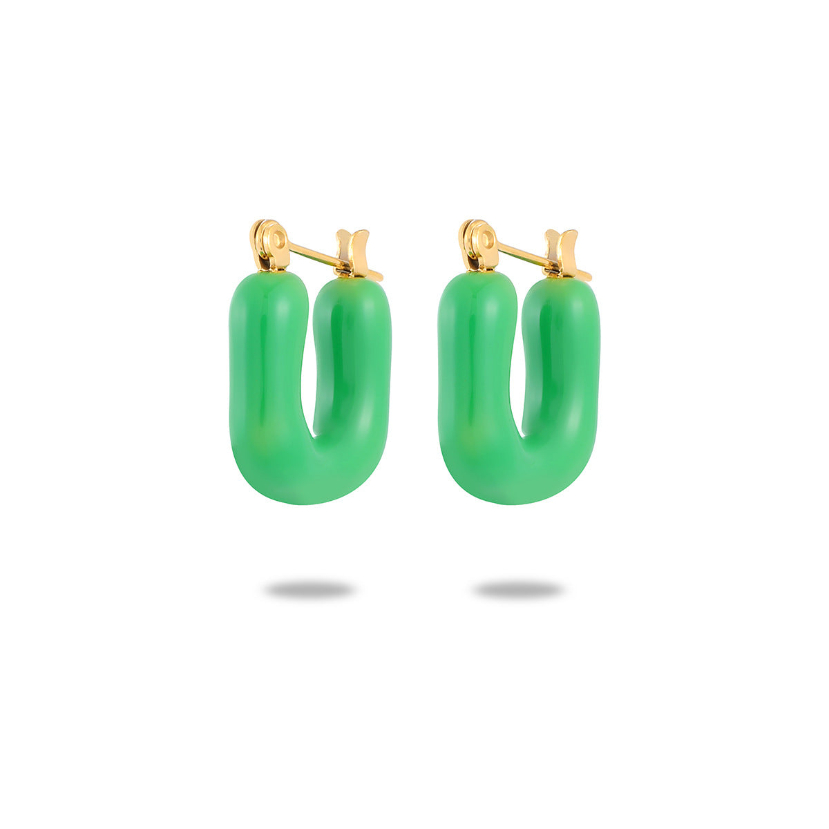 Women's Retro U-shaped Colorful Oil Titanium Steel For Minority Simple High-grade Rings