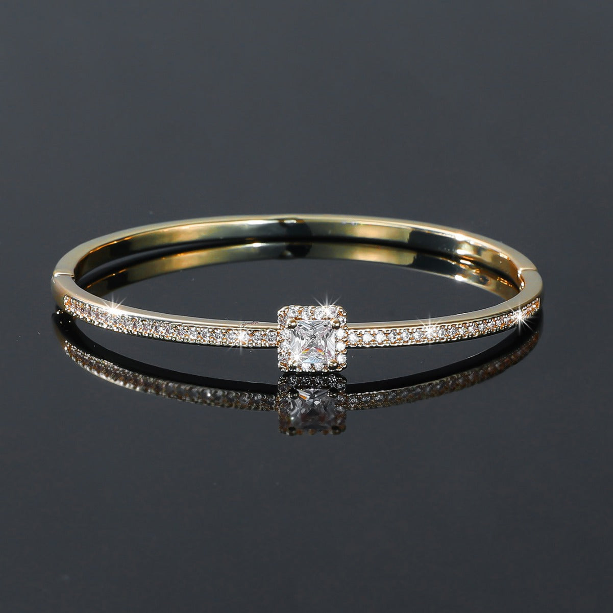 Women's Square Zircon Fashion Unique Temperament Simple Bracelet