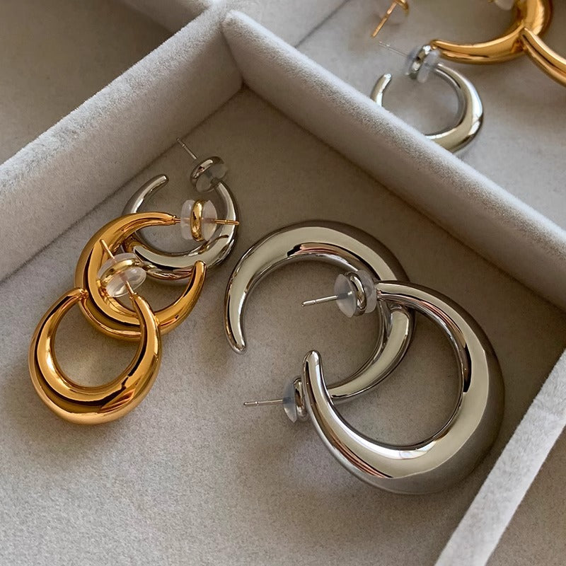 Women's Sier Shaped Big Ear Niche Design Advanced Light Luxury Bracelets