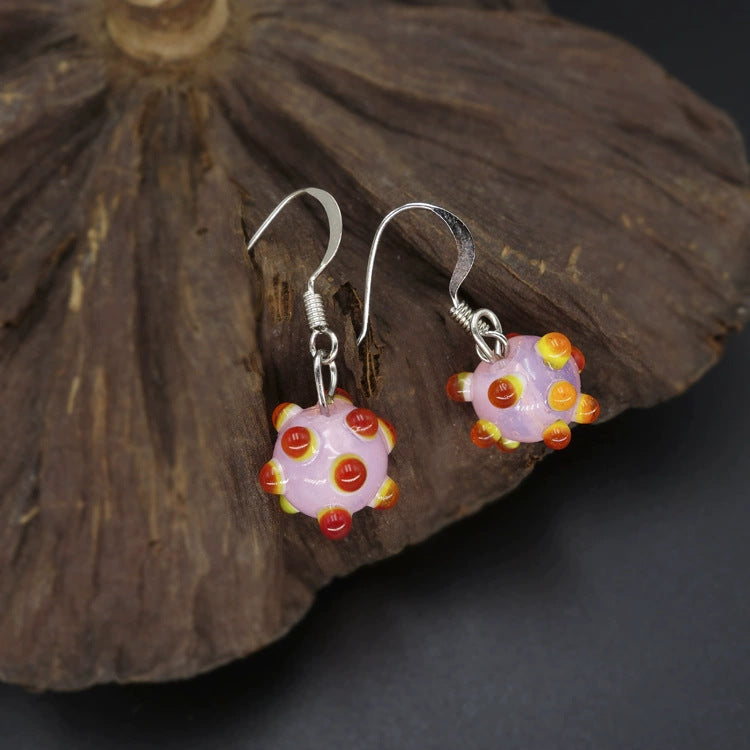 Bohemian Style Single Wear Peacock Fur Earrings