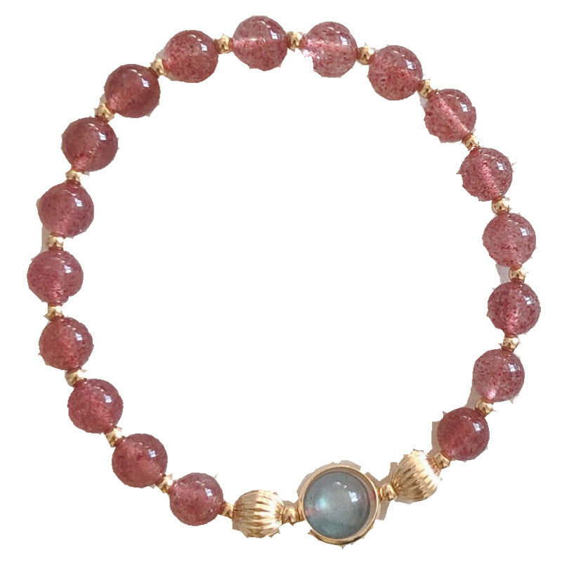 Female Design Sense Moonstone Niche Strawberry Bracelets