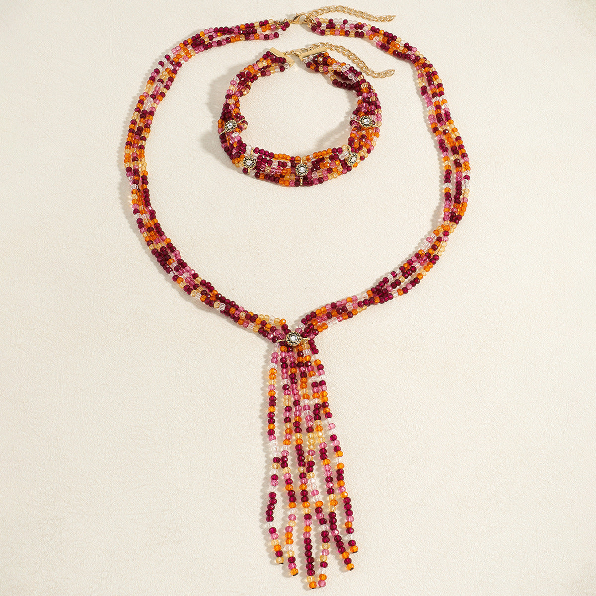 Women's Vintage Handmade Beaded Tassel Fashion Simple Necklaces