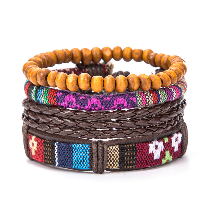 Women's Bohemian Style Ethnic Colorful Beaded Woven Bracelets