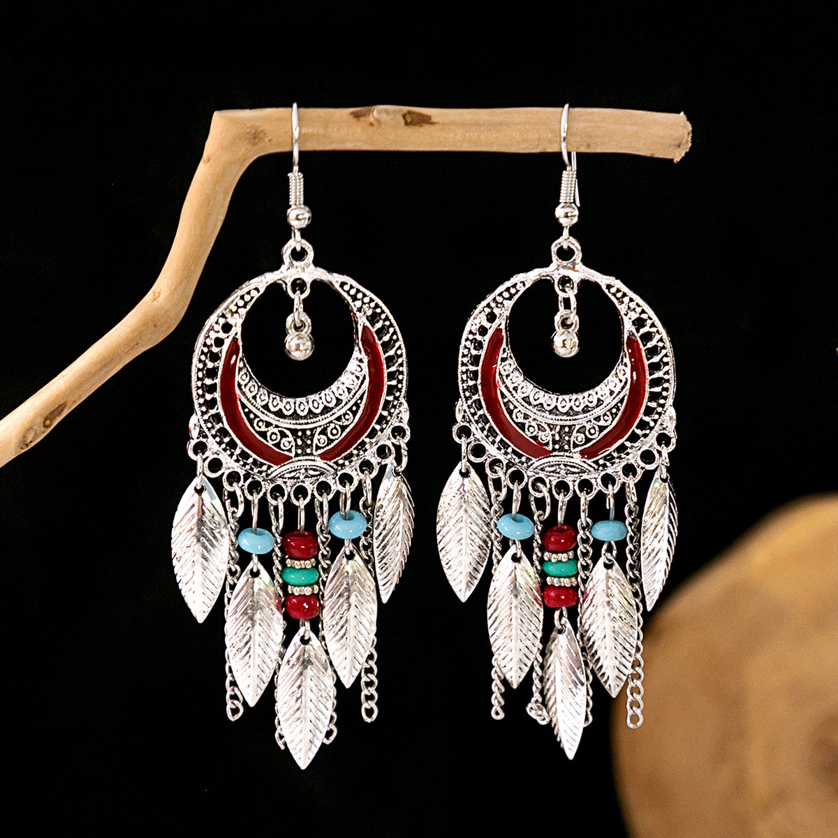 Tassel Turquoise Retro Minority Ethnic Style Earrings