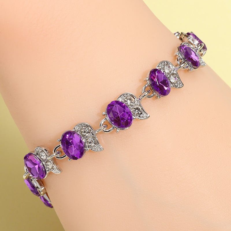 Women's Color Jewelry Zircon Rainbow Hand Accessory Bracelets