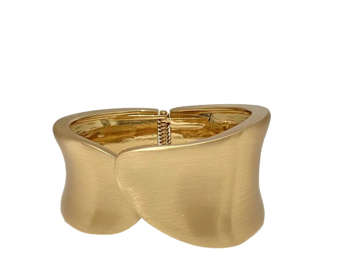 Gold Open Personalized Electroplated Glossy Alloy Bracelet