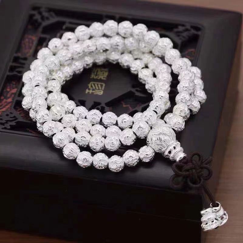 Men's Mantra Heart Sutra Buddha Beads String Alloy Bracelets