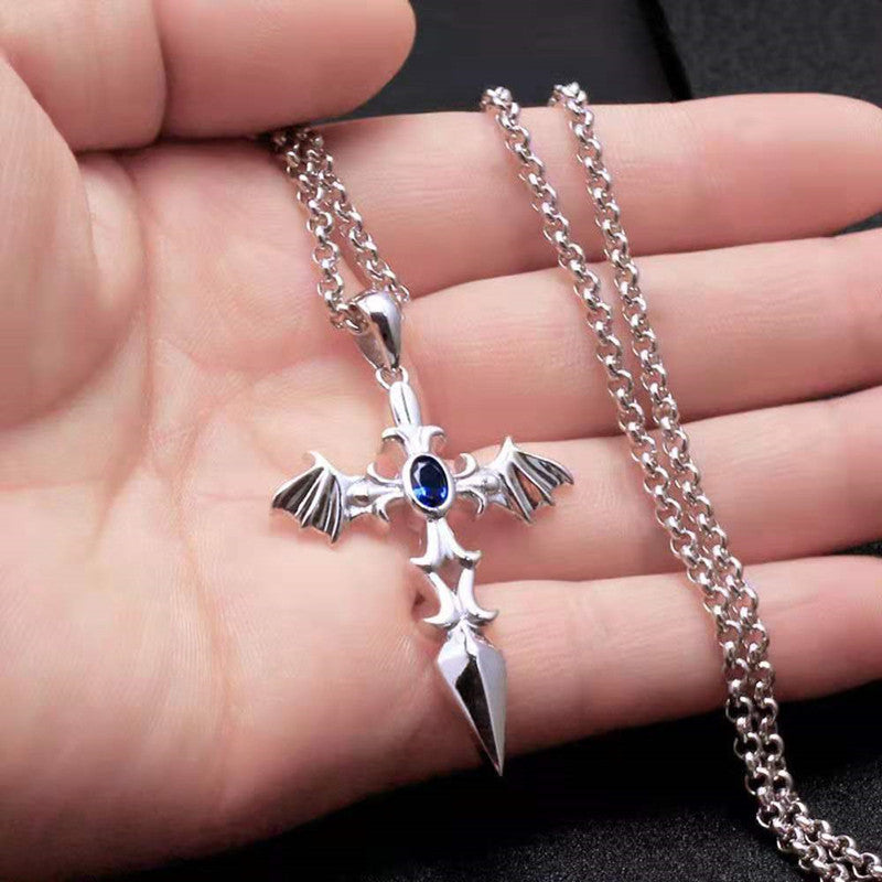 Women's & Men's Angel Wings And Fashionable Street Pendant Personality Disco Necklaces